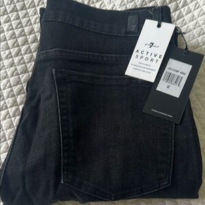 7 For All Mankind Black Slim Jeans